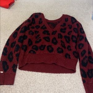 PINK cheetah sweater